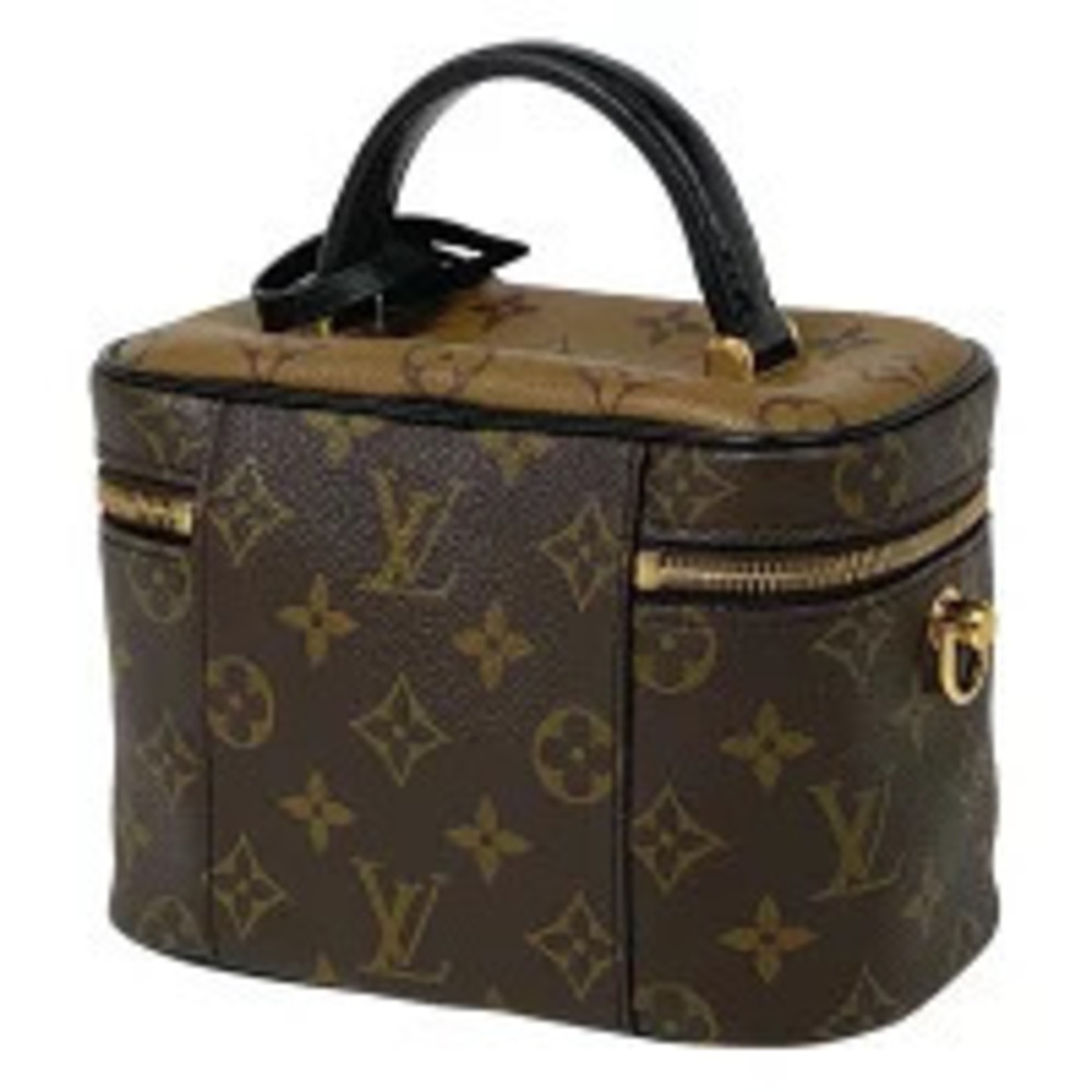 Louis Vuitton Makeup Monogram Clutch Vanity NV Bag Brown Shoulder Brown